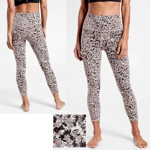 Athleta Elation Textured 7/8 High Waisted Athletic Legging Tight Yoga Sz S